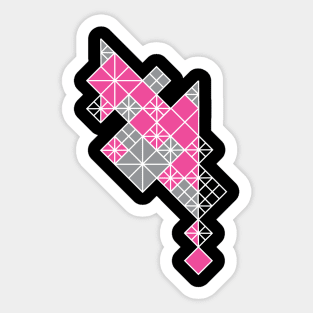 squares and triangles Sticker